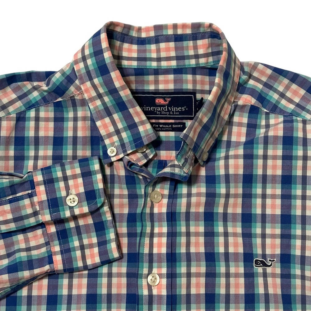 Vineyard Vines Slim Fit Long Sleeve Button Whale‎ Shirt Size Medium